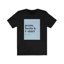 Load image into Gallery viewer, SI Jeans Heels & t-shirt