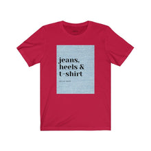 Load image into Gallery viewer, SI Jeans Heels & t-shirt