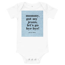 Load image into Gallery viewer, SI Baby Bye Bye Denim Onesie