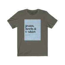 Load image into Gallery viewer, SI Jeans Heels &amp; t-shirt
