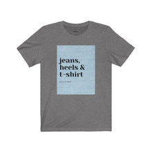 Load image into Gallery viewer, SI Jeans Heels &amp; t-shirt
