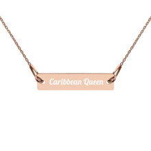 Load image into Gallery viewer, Engraved Sterling Silver Caribbean Queen Chain Necklace
