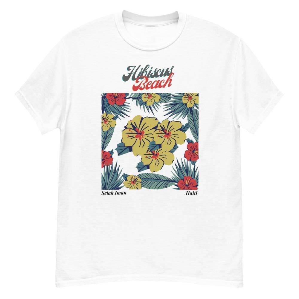 Unisex Hibiscus Beach Heavyweight T